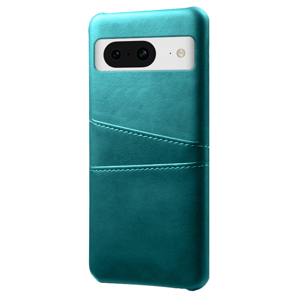 For Google Pixel 8 Case Leather Coated PC Ultra-Thin Shell with 2 Card Holders For Google Pixel 8 Case Leather Coated PC Ultra-Thin Shell with 2 Card Holders